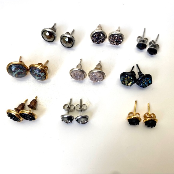 Lot of 9 pairs of handmade stud earrings - Picture 3 of 3